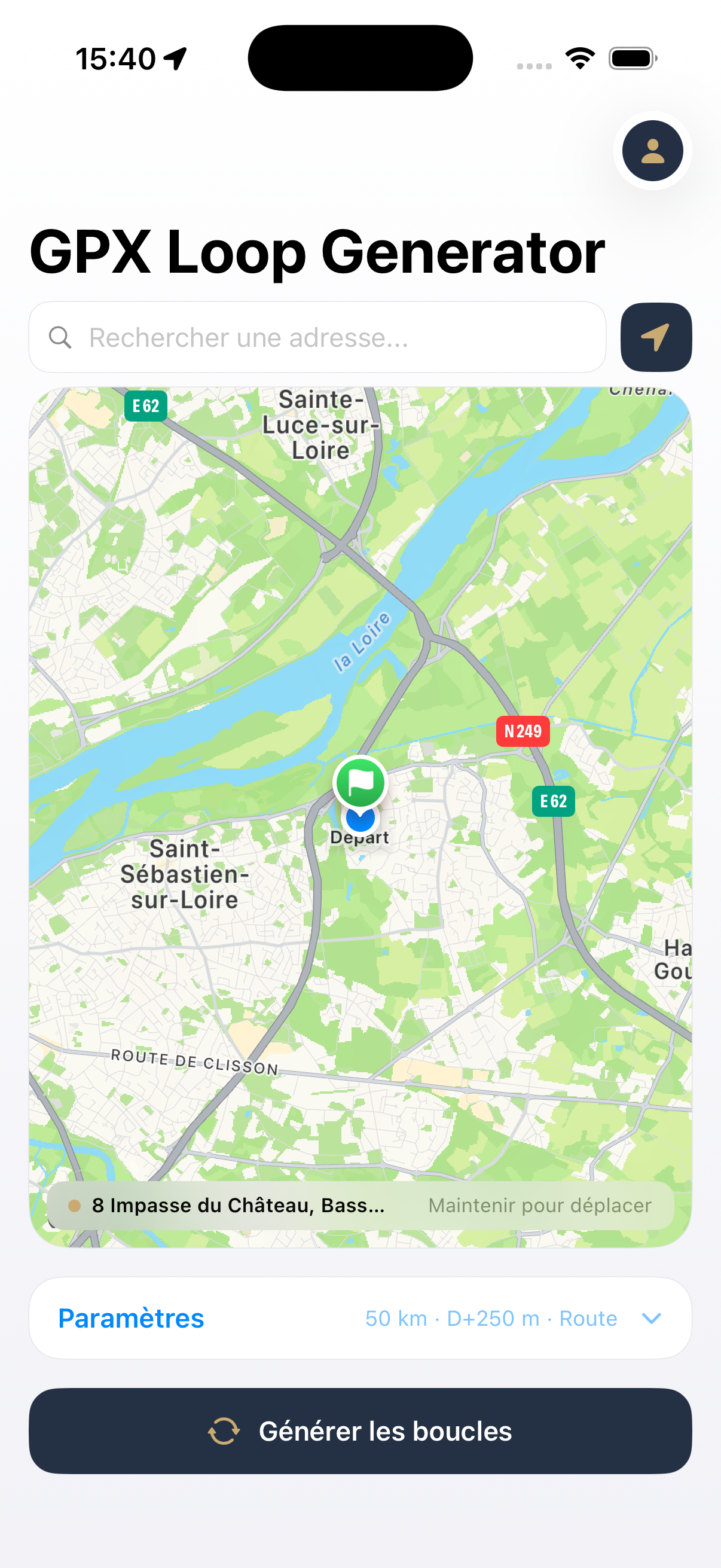 GPX Loop app